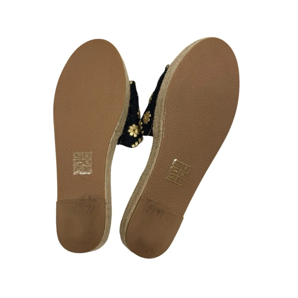Jack Rogers Palmer Slide Espadrille Slide Midnight/Gold Size 9.5 - Picture 7 of 9